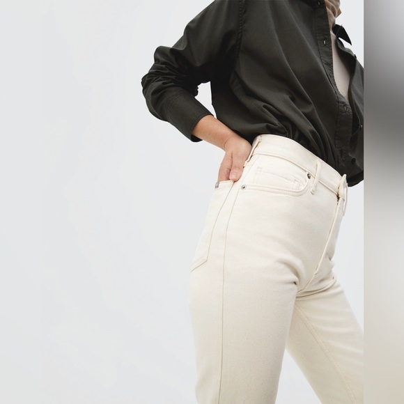Everlane Denim - Everlane Cream Straight Leg Jeans